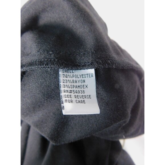 Black Ruffle Hem Button Front Half Sleeve Jacket Coat Elegant M - Picture 10 of 11